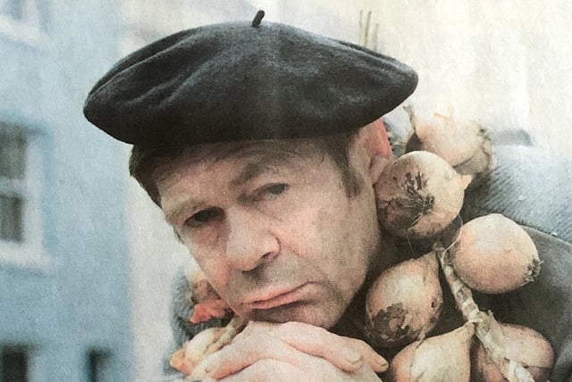 Jean-Claude Rivoallon with his wares.