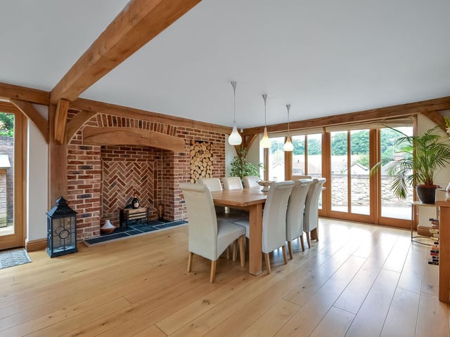 This five bedroom detached house is on the market at a £950,000 guide price. It is listed by Fine and Country.