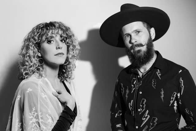 Lauren Housley and Nigel Wearne play at The Edge of The Wedge on January 15, 2023, the first of three in Square Roots Promotions' Americana Series of gigs