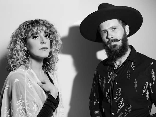 Lauren Housley and Nigel Wearne play at The Edge of The Wedge on January 15, 2023, the first of three in Square Roots Promotions' Americana Series of gigs