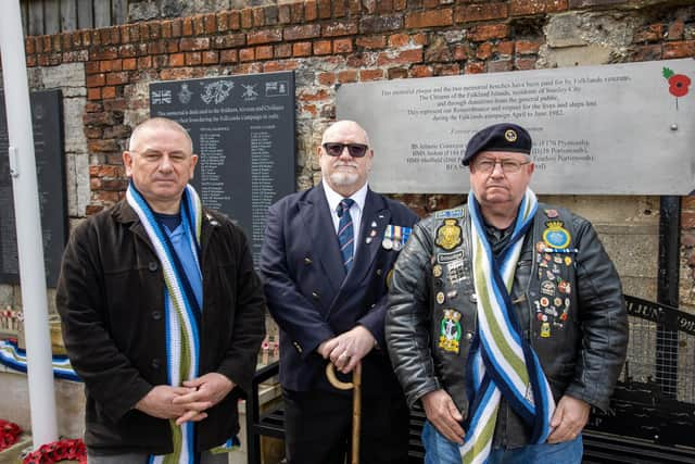 Pictured - Mark Edwards of HMS Yarmouth, Alan Day of HMS Sheffield and David Smith of HMS Sheffield
Photos by Alex Shute