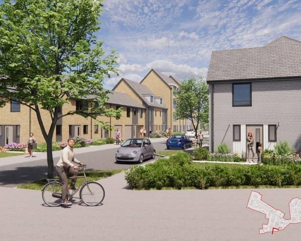 A CGI of the proposed Bellway Homes development at Tipner East in Portsmouth