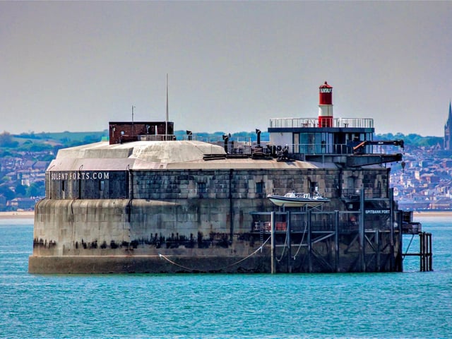 Spitbank Fort surrounded by beautiful blue sea. Picture: Daniel Cowdrey