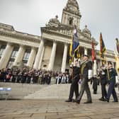 Veterans praised the turn-out for the Remembrance Sunday event in the Guildhall Square.