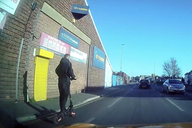Dashcam shows Joseph Pedelty heading towards the red light.