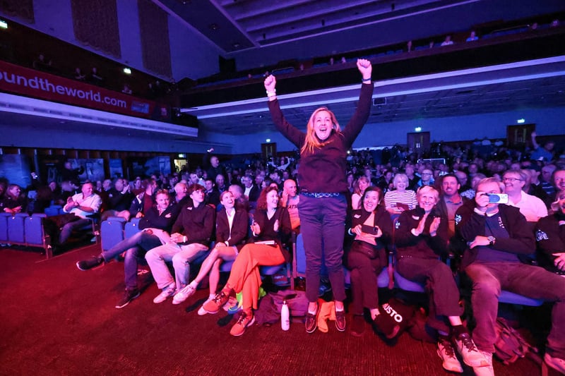 Sarah Puntan-Galea finds out which yacht she is in for her leg. Clipper 2025-2026 Race Launch Event, Portsmouth Guildhall
Picture: Chris Moorhouse (170525-15)