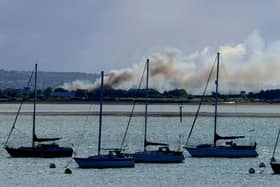 Smoke drifting across the M275. Picture: Alison Treacher
