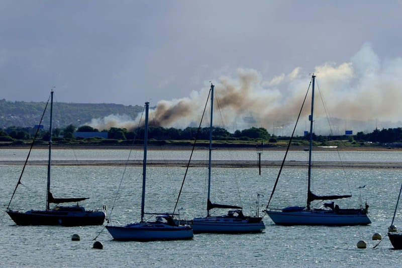 Smoke drifting across the M275. Picture: Alison Treacher