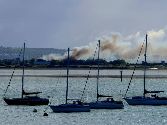 Smoke drifting across the M275. Picture: Alison Treacher