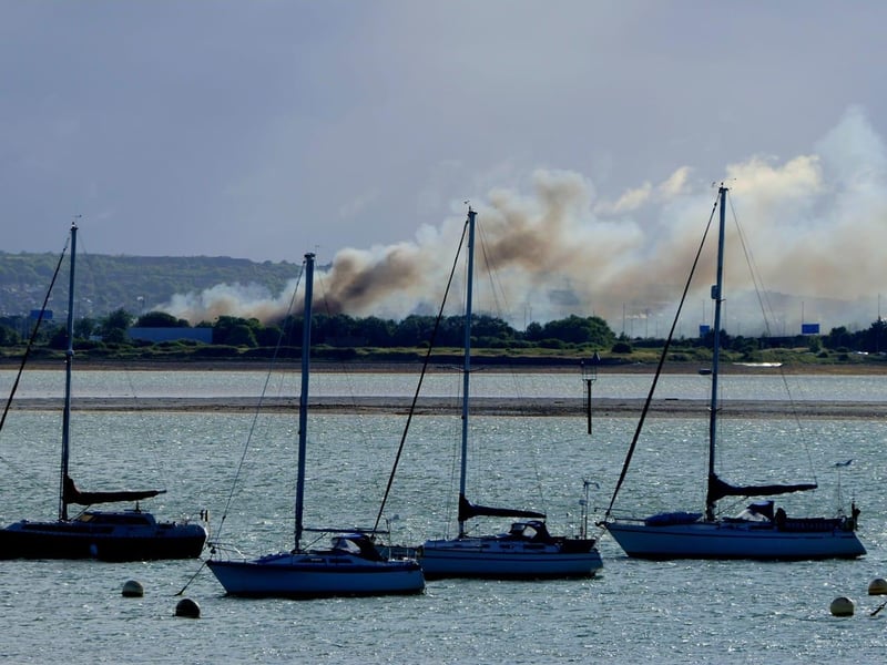 Smoke drifting across the M275. Picture: Alison Treacher