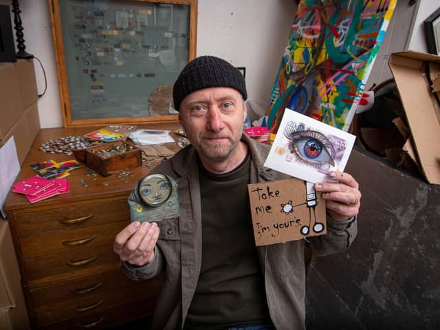 20 years of My Dog Sighs plus treasure hunt

Pictured: Artist My Dog Sighs at his studio in Southsea, Portsmouth on Tuesday 28th March 2023

Picture: Habibur Rahman