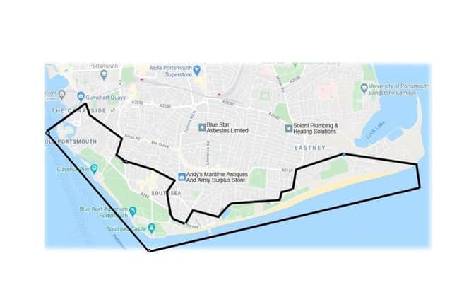 Hampshire police have imposed a dispersal order in the south of Portsmouth covering the Hot Walls in Old Portsmouth and Southsea Common. Picture: Portsmouth police