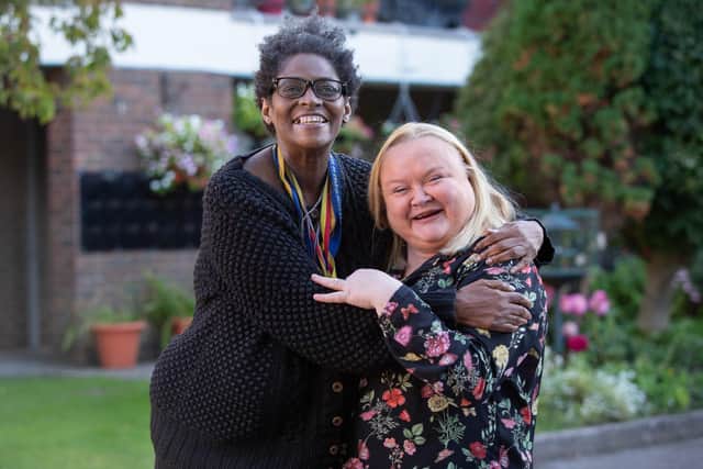 Pictured: Rosalind Nicholls and Sarah Mullings outside their home in Southsea on Wednedsay 7th October 2021
Picture: Habibur Rahman