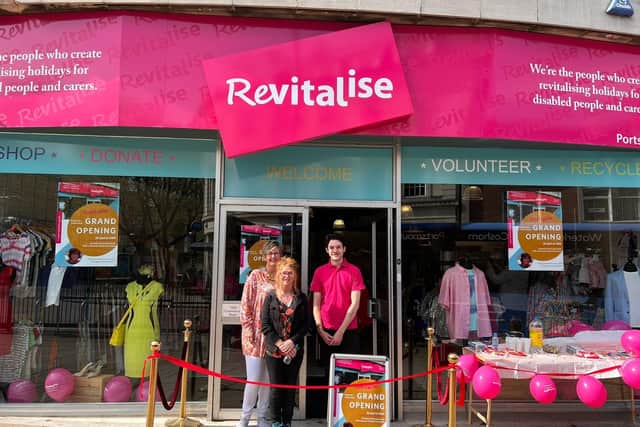 Retail development manager Julie O'Neill, shop manager Sallie-Ann Fard and assistant manager Callum Long.