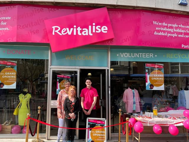 Retail development manager Julie O'Neill, shop manager Sallie-Ann Fard and assistant manager Callum Long.