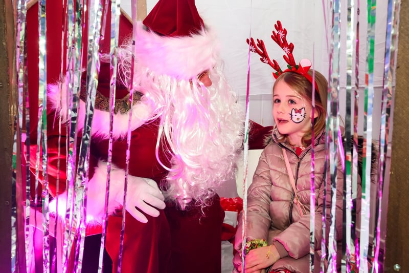 Lexie McLaverty, 7 visits Santa in his grotto at the Wickham Christmas Fayre