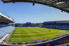 The completed North and South Stands at Fratton Park.