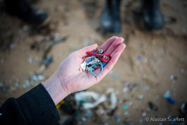 Plastic pollution can be a problem on local beaches.