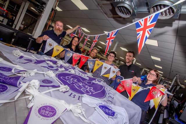 The Hampshire Flag Company in Waterlooville has seen a significant increase in business as companies and individuals prepare to celebrate the Queen's 70th Jubilee.
Picture: Habibur Rahman