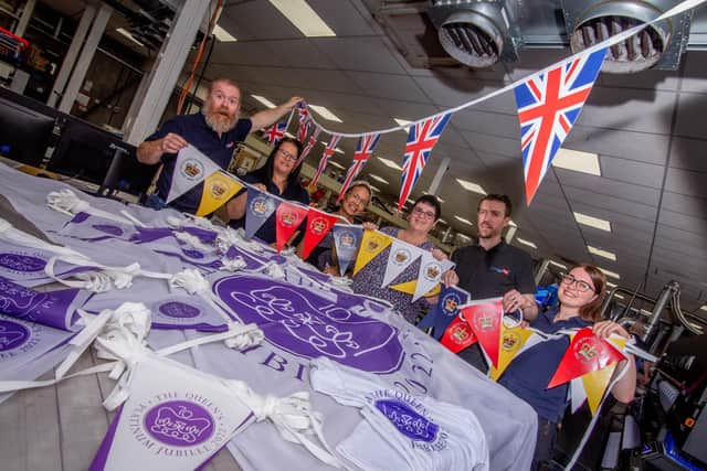 The Hampshire Flag Company in Waterlooville has seen a significant increase in business as companies and individuals prepare to celebrate the Queen's 70th Jubilee.

Picture: Habibur Rahman