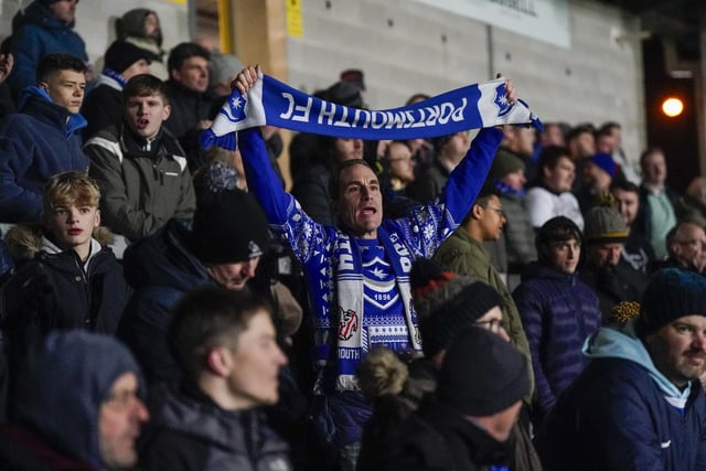 1,164 Pompey fans made the midweek trip to Burton Albion's Pirelli Stadium