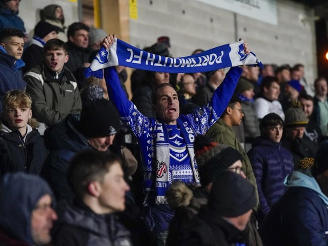 1,164 Pompey fans made the midweek trip to Burton Albion's Pirelli Stadium