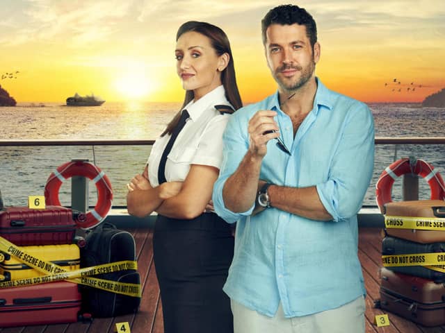 Catherine Tyldesley plays Kate and Shayne Ward is Jack in Channel 5's new drama The Good Ship Murder (Picture: Channel 5)