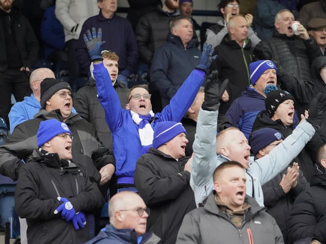 Despite their team's poor showing at Adams Park, these Pompey supporters ensured the made a good impression at the Chairboys.