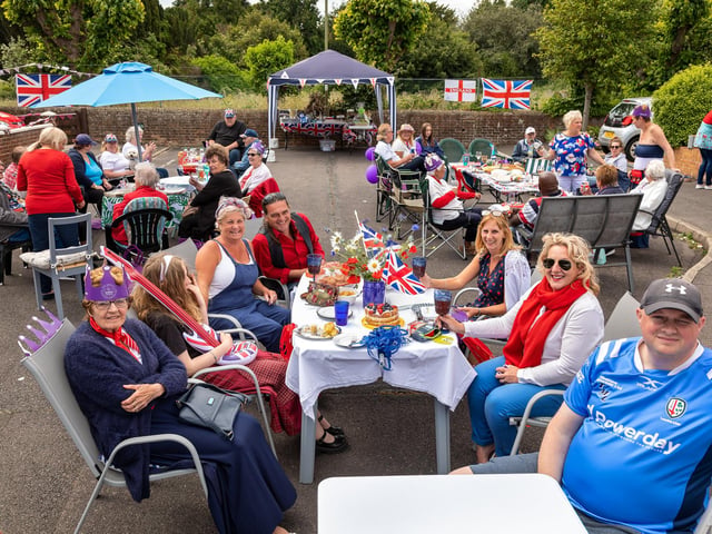 Residents of Vernon Road in Gosport enjoying their jubilee street party