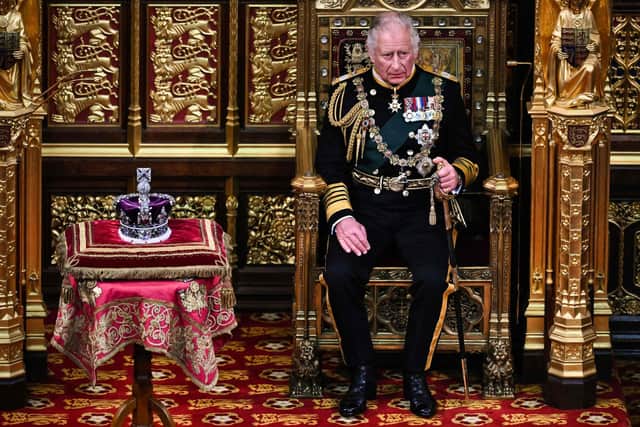 The then Prince Charles see on May 10 this year by the Imperial State Crown  in the House of Lords Chamber, during the State Opening of Parliament, in the Houses of Parliament Picture: Ben Stansall/pool/AFP via Getty Images