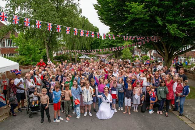 Platinum Jubilee celebrations at Carmarthen Ave, Drayton, Portsmouth with Lord Mayor, Hugh Mason and Lady Mayoress, Marie Costa in June last year 
Picture: Habibur Rahman