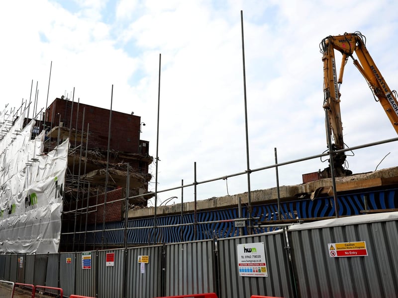 There is now little left of the car park as the demolition nears completion.