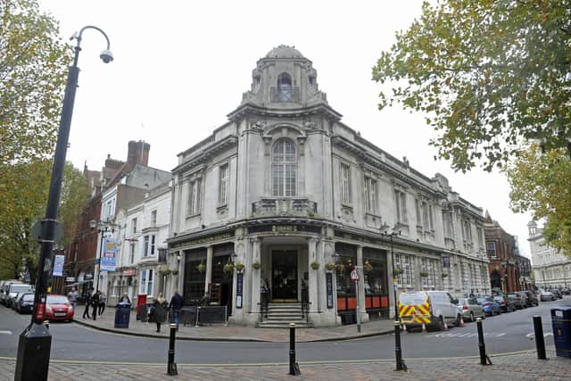 Isambard Kingdom Brunel public house in Guildhall Walk. Picture Ian Hargreaves  (171243-1)