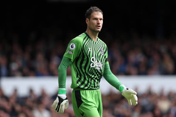 Everton's Asmir Begovic in action against West Ham in the Premier League in September. Picture: Alex Livesey/Getty Images