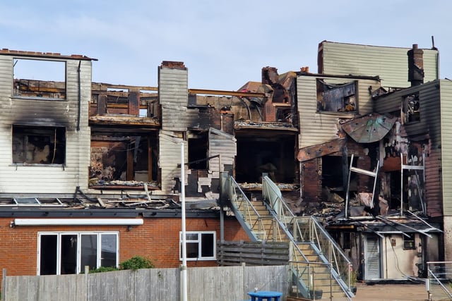 The Osborne View, struck by a huge fire which is believed to have started as a result of a a tumble dryer electrical fault, pictured on Friday, February 23 2024.