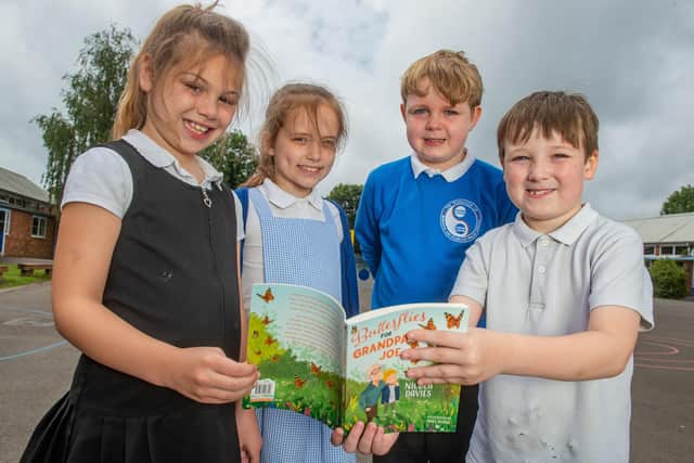 Left to right: Imogen Barnes, eight, Isla Ballard-Spooner, eight, Mason Smith, eight, and Noah Malley, eight, of Bedenham Primary School, Gosport,