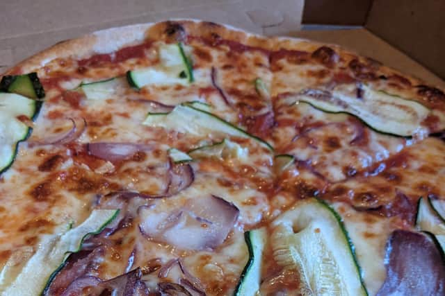 Giorgio's veggie fiesta pizza.