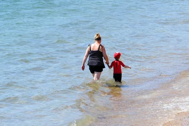 32 degress was recorded in Portsmouth on Thursday, June 25. Pictures taken from the Hot Walls and Southsea seafront. Picture: Sarah Standing (250620-4960)