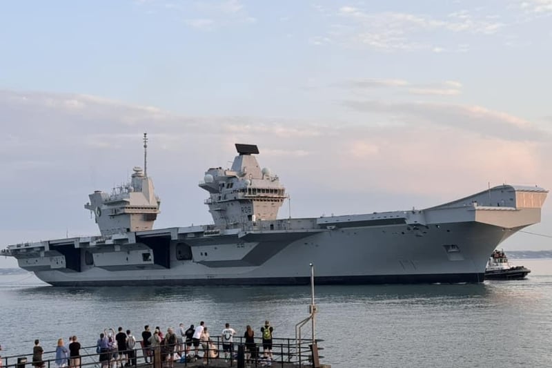 HMS Queen Elizabeth returned to Portsmouth on July 30 after spending several months in Rosyth for repairs.