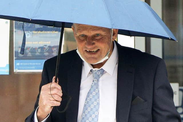 John Gaunt after his appearance at Portsmouth Magistrates' Court.