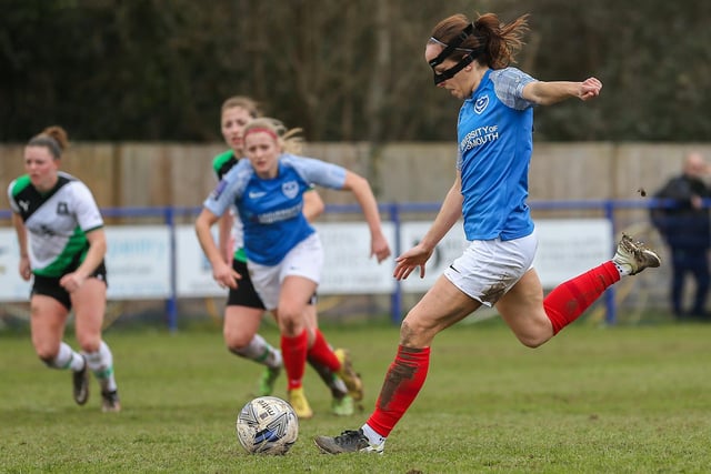 Ali Hall about to see her first half penalty saved. Picture by Nathan Lipsham