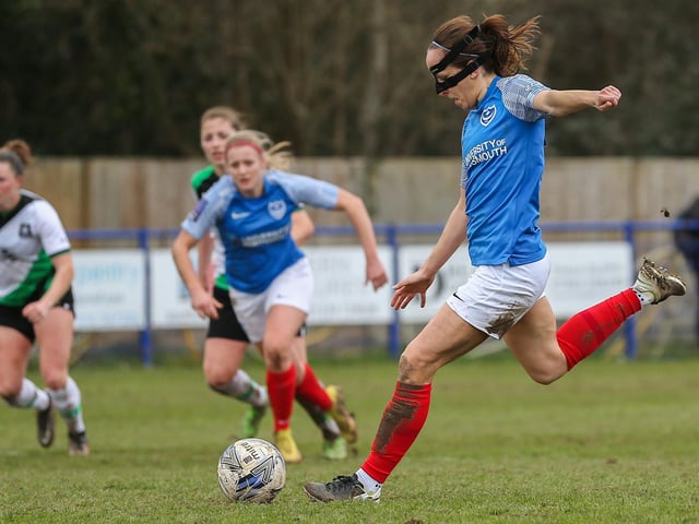 Ali Hall about to see her first half penalty saved. Picture by Nathan Lipsham