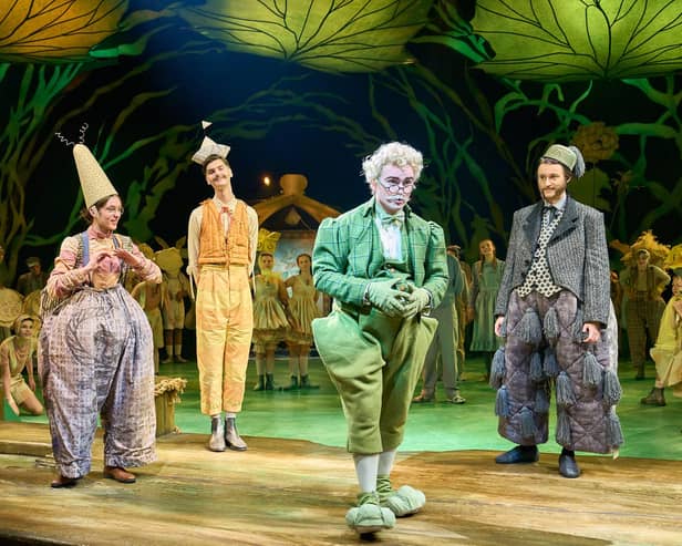 Milena Harrison (Mole), Spencer Dixon (Ratty), Jack Keane (Toad) & Alfie Ayling (Badger) in Chichester Festival Youth Theatre’s The Wind in the Willows. Photo by Manuel Harlan
