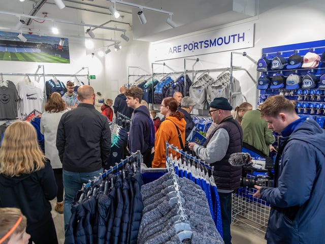 Shoppers at the new Pompey Store in Gunwharf Quays Picture: Mike Cooter (011124)