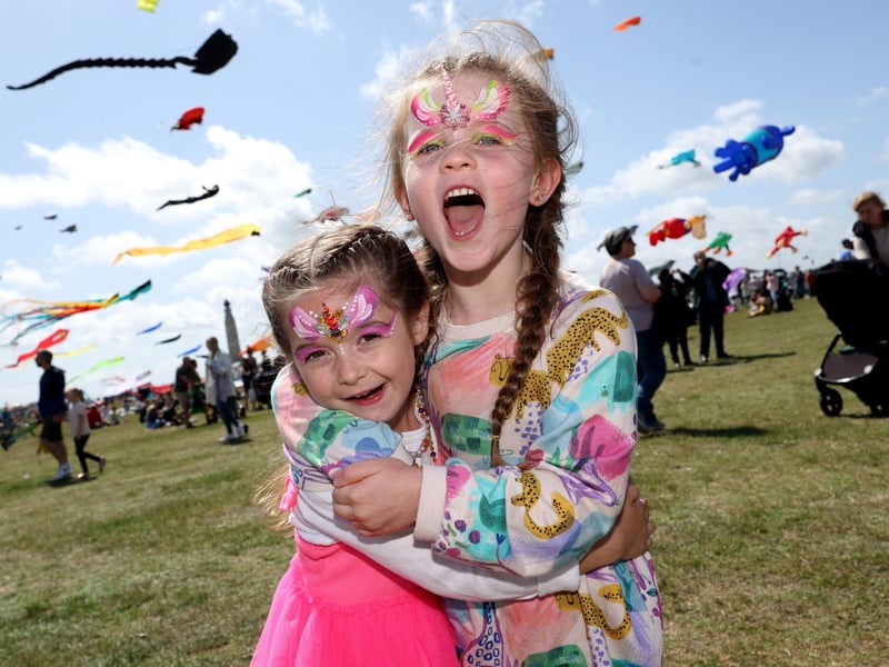 Pictured is (L-R) Lola Izzo, 5, and Masiy May, 5.