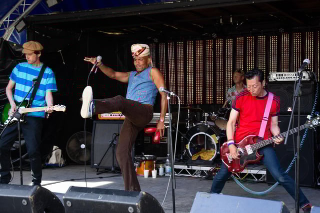 King Salami performing at BoomTown 2023 on the Fools Leap Stage.