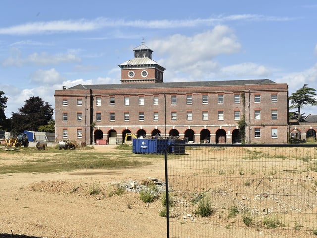 The buildings in the courtyard of the main hospital building have been demolished ahead of the revamp and landscaping planned for the area Picture: Sarah Standing (290824-627)