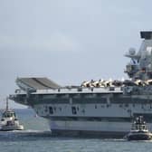 HMS Queen Elizabeth is one of two Uk aircraft carriers. PA Photo. Andrew Matthews/PA Wire