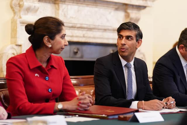 Suella Braverman is planning on speaking at the National Conservatism conference, which Hungarian prime minister Viktor Orban and former German spy chief Hans-Georg Maassen are also set to appear at. (Picture: James Manning/WPA pool/Getty Images)