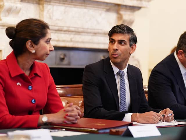 Suella Braverman is planning on speaking at the National Conservatism conference, which Hungarian prime minister Viktor Orban and former German spy chief Hans-Georg Maassen are also set to appear at. (Picture: James Manning/WPA pool/Getty Images)